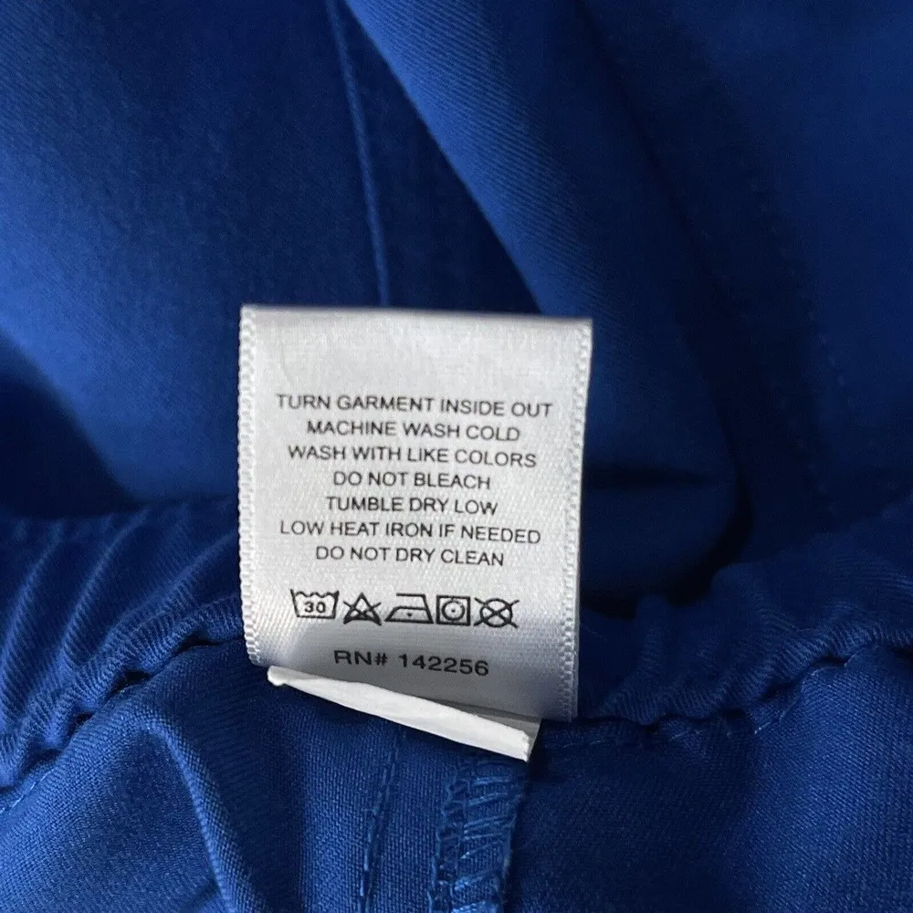 Figs Technical Collection Large Scrubs Pants Elastic Waist Pockets Straight Blue - Image 13