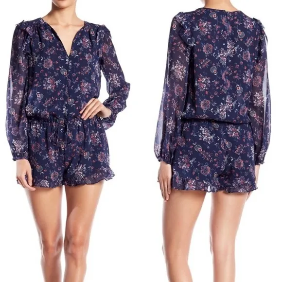 Joie Cherita Silk Floral Romper Lightweight High Quality Feminine Girly - Image 14
