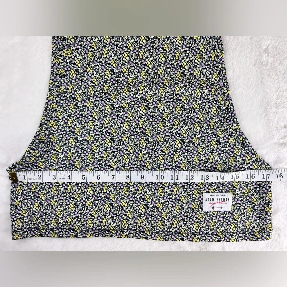 Adam Selman Sport Cropped Floral Print Tank Top size XS - Image 4