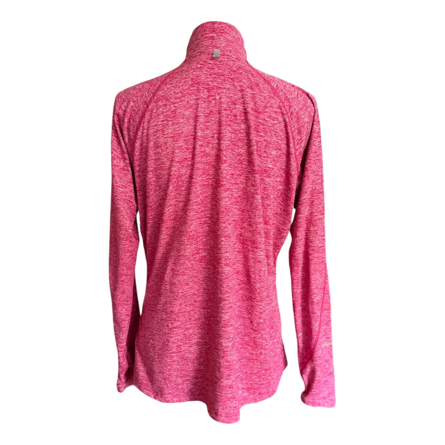 Nike Running Dri Fit Red Long Sleeve 1/4 Zip Pullover Size Large - Image 2