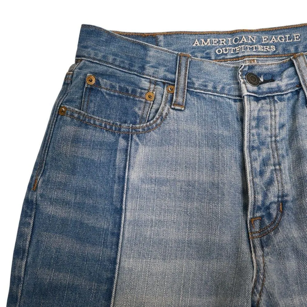 American Eagle Womens 4 Color Block Vintage Hi Rise Button Fly Jean - Image 8
