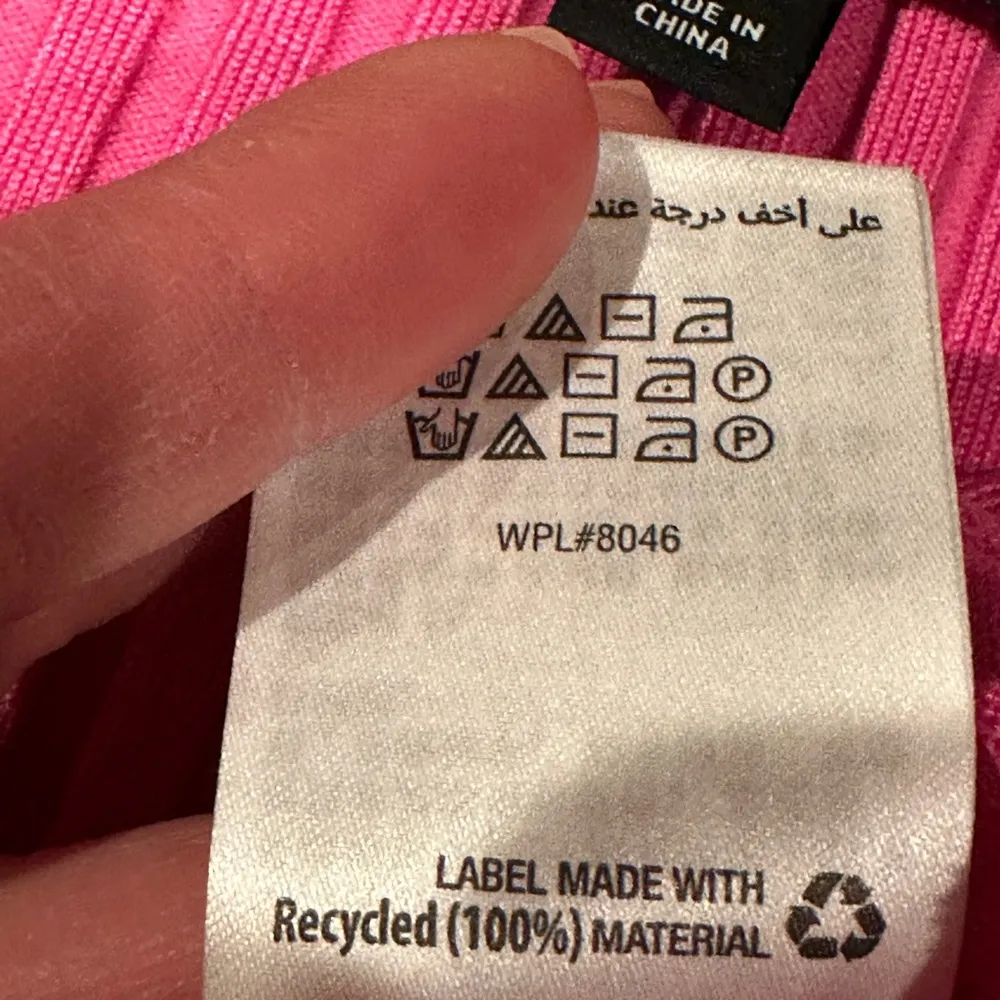 INC Lace-Up Ribbed Sweater Long Sleeves Pink V Neck Tie Up Front Rhinest… - Image 12