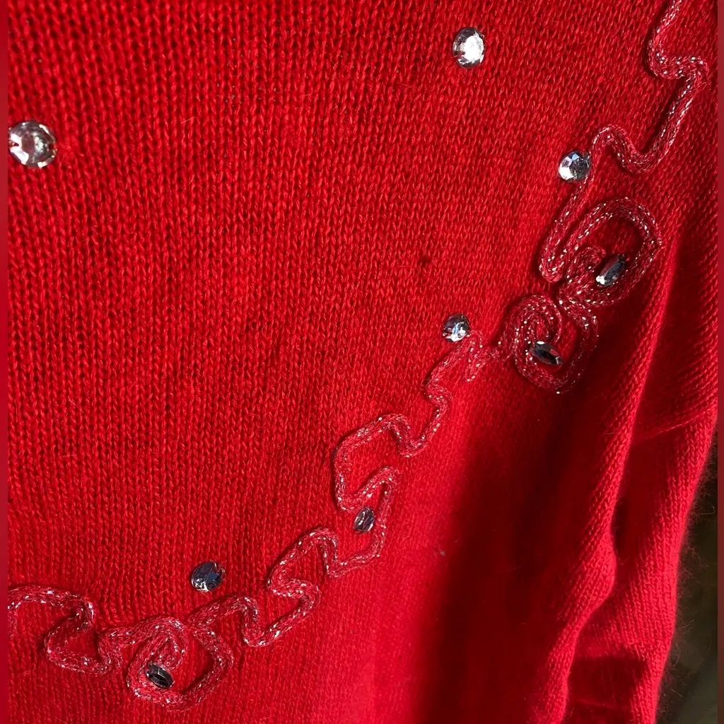 Vintage‎ Silk and Angora Sweater Size M - Image 4