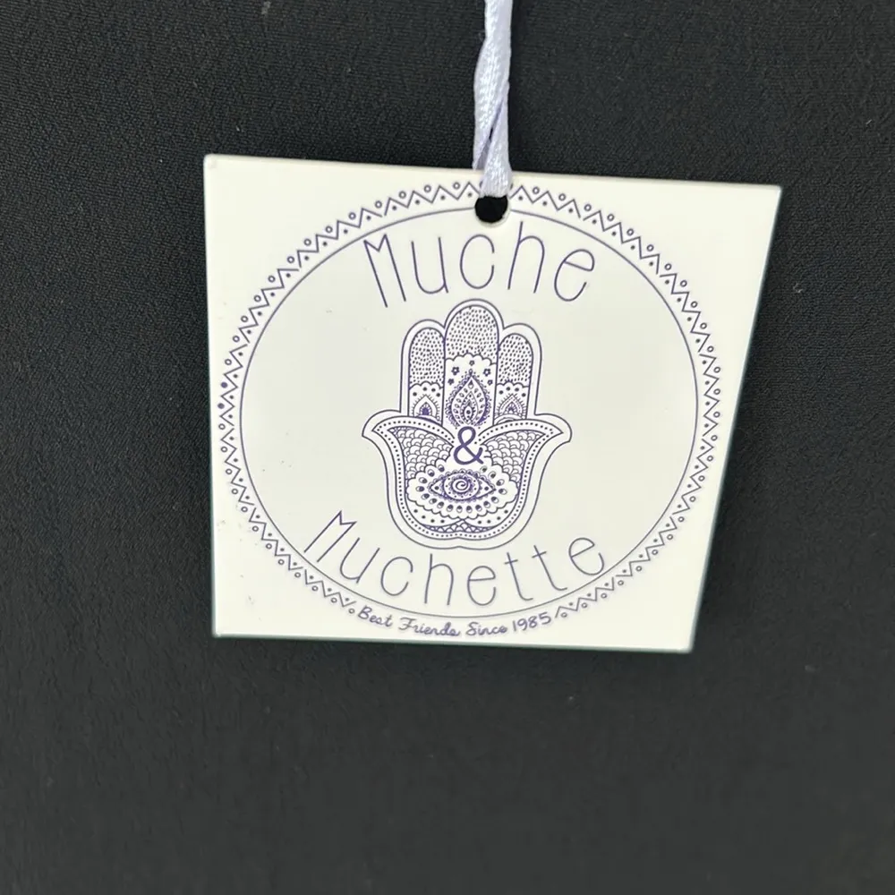 Muche Muchette Black Crepe Velvet Panel Bell Sleeve Dress Size undefined - Image 7