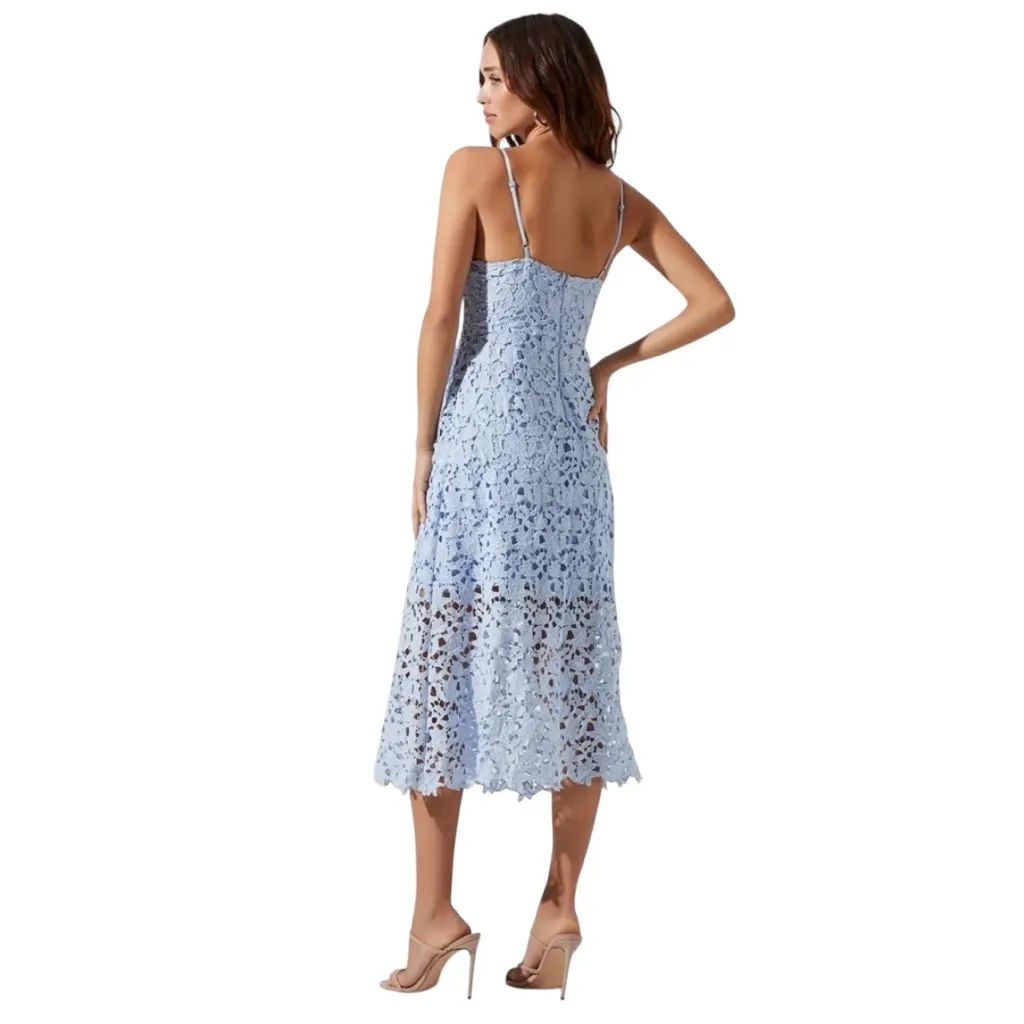 ASTR The Label - Anaya Crochet Midi Cocktail Dress Sz S - Image 3