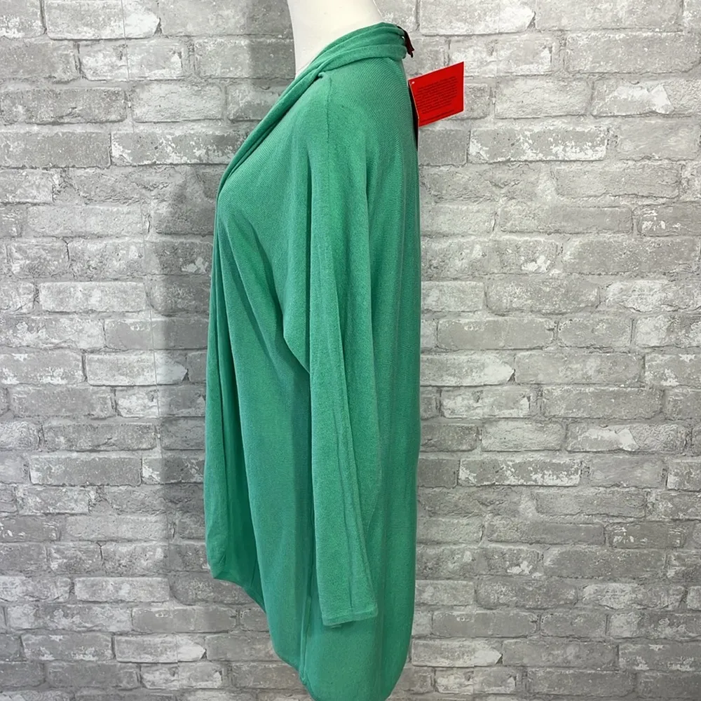 Tracy Negoshian Silk Blend Green Cardigan - Image 2