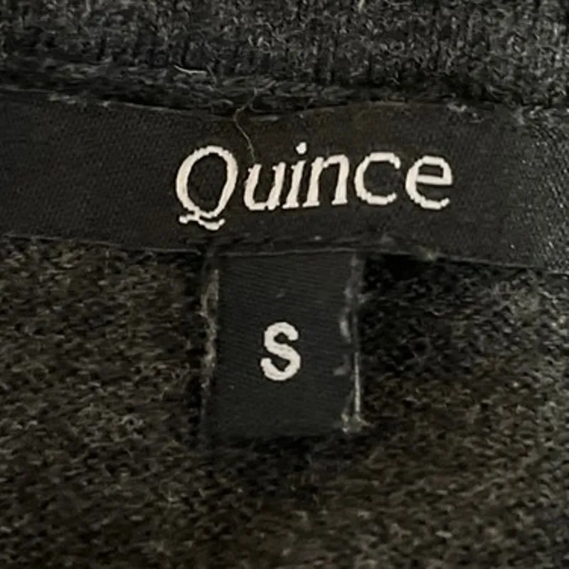 Quince Black Cashmere Crew Long Sleeve Stretch Pullover T-Shirt Sweater Top Sz S - Image 3