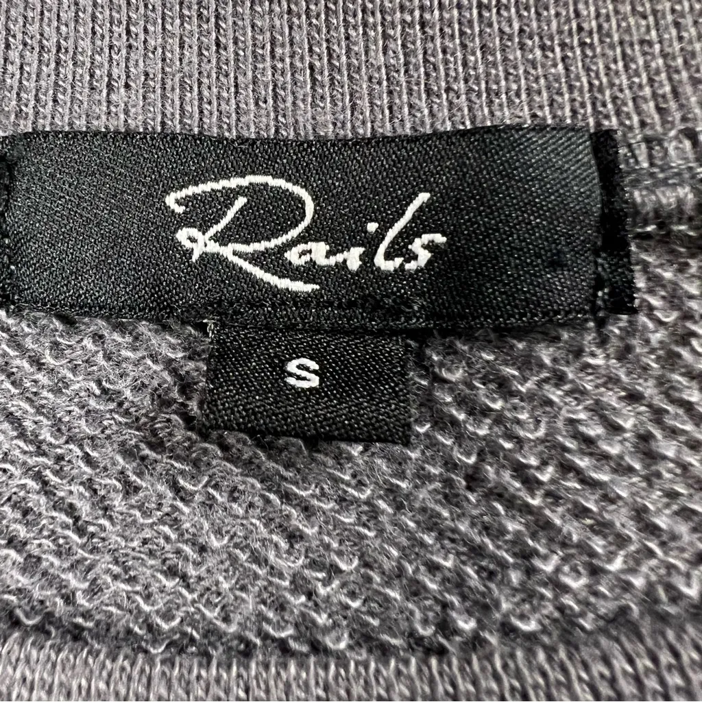 Rails Marcie Black/Gray Cheetah Print Long Sleeve Sweatshirt Size Small - Image 9