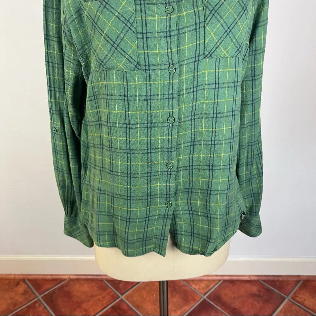 Prana Green Plaid Flannel Long Sleeve - Image 5