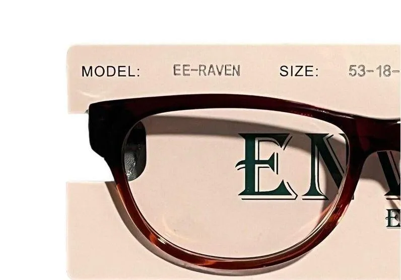 Envy Glasses Womens Eyewear Brown Clear Casual Wear Business Smart 53-18-140 NEW - Image 2