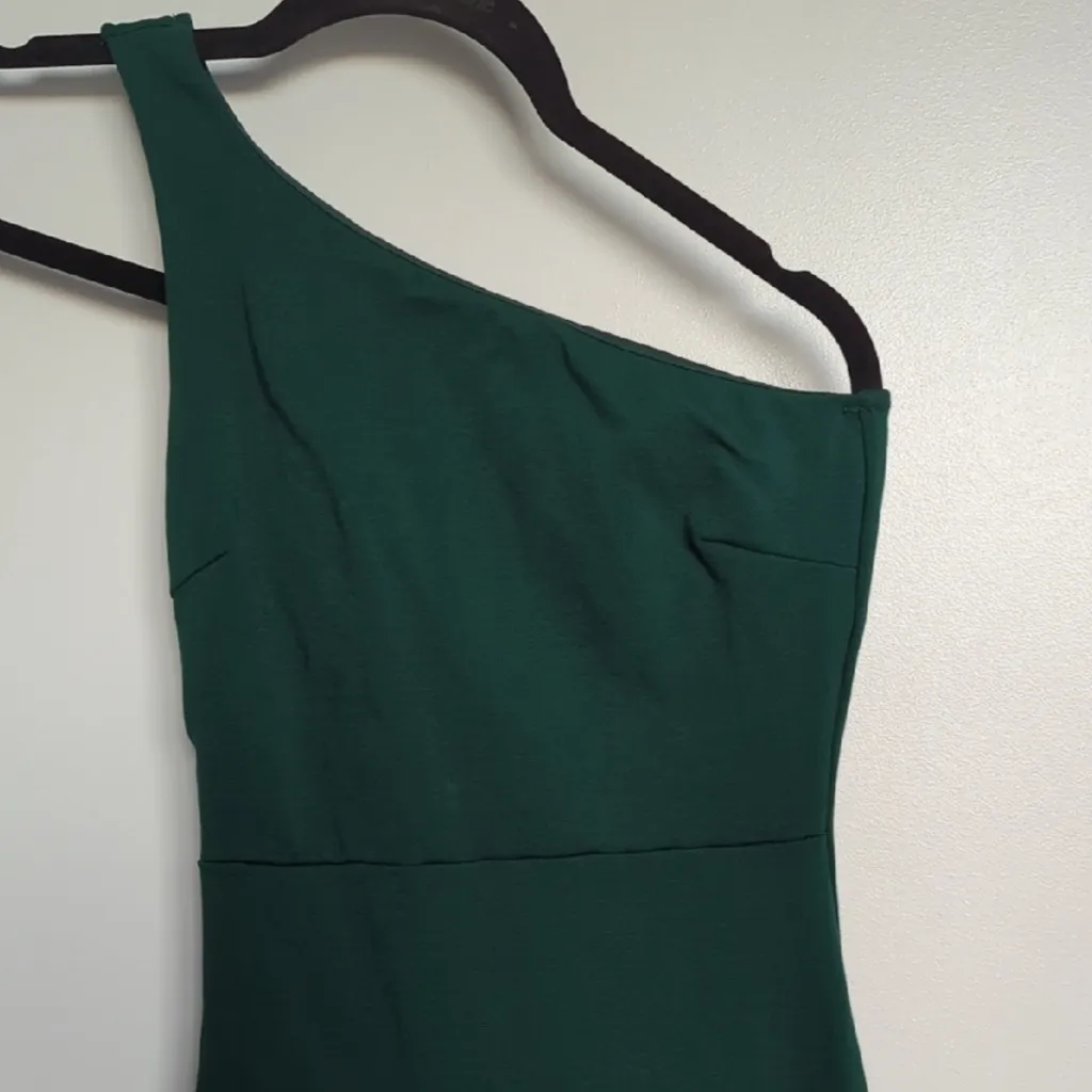Lulus One Shoulder Green Dress - Image 2