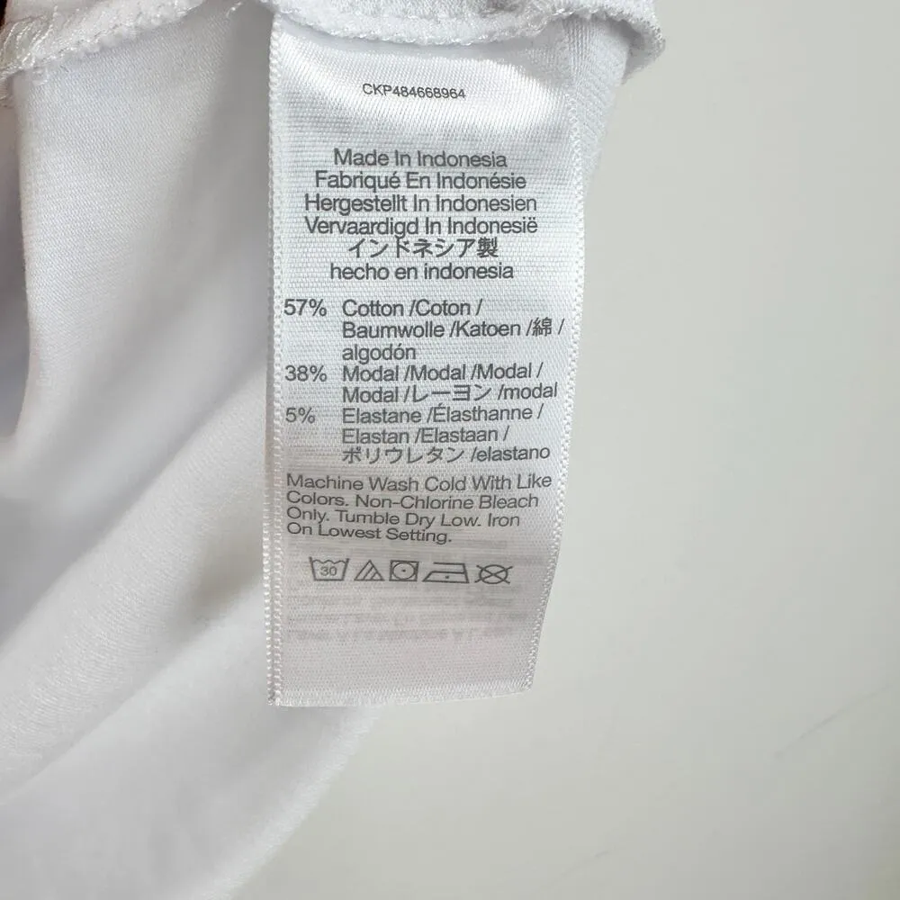 NEW Madewell Scoopneck Cap Sleeve Tee Top Cotton Stretch Jersey White Basics S - Image 7