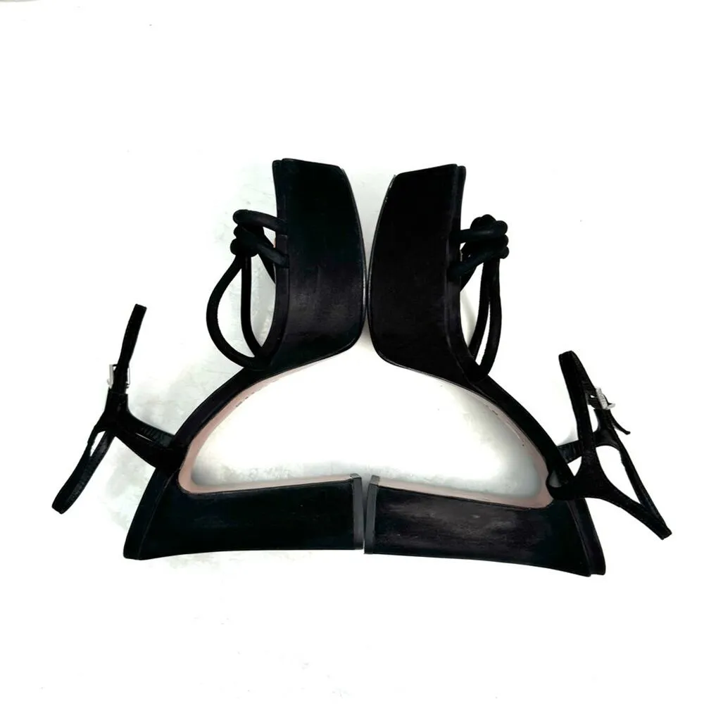 SCHUTZ Black Picca Sandal Heels Shoes Size 8.5 - Image 6