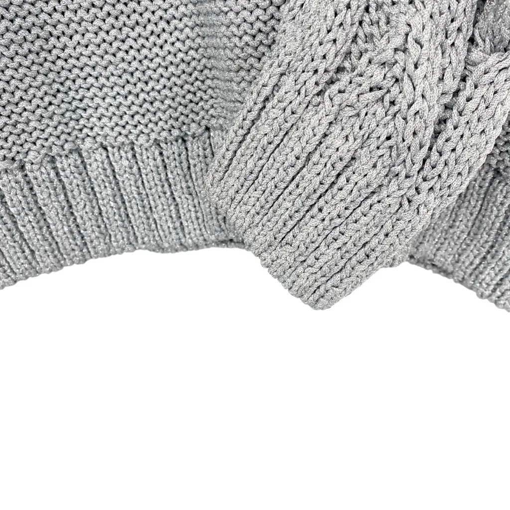 Mango Braided Metallic Cable Knit Sweater - Image 9