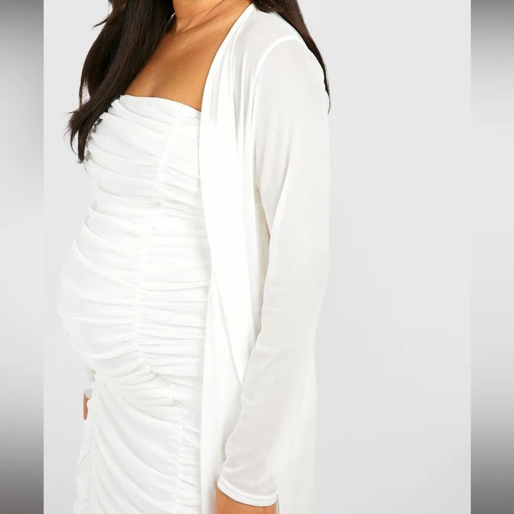 New beauty MATERNITY BANDEAU‎ MESH MIDI DRESS AND DUSTER SET - Image 2