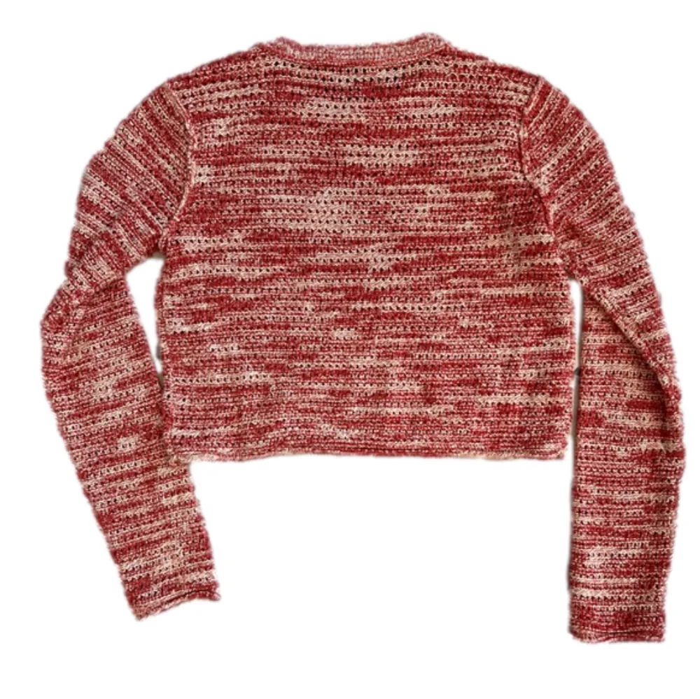 Michael Stars tomato red long sleeve crew neck crop sweater SRY13, size XS NWT - Image 8