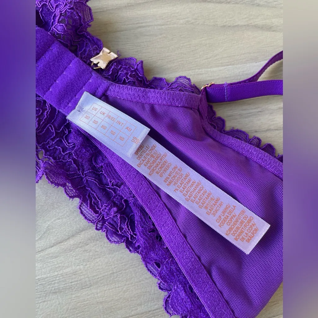 Savage X Fenty Vibrant Purple Lace Lingerie Size undefined - Image 9