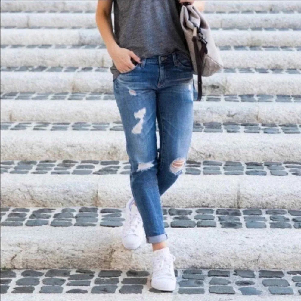 Adriano Goldschmied AG Stilt Cigarette Jean 31R Distressed - Image 6