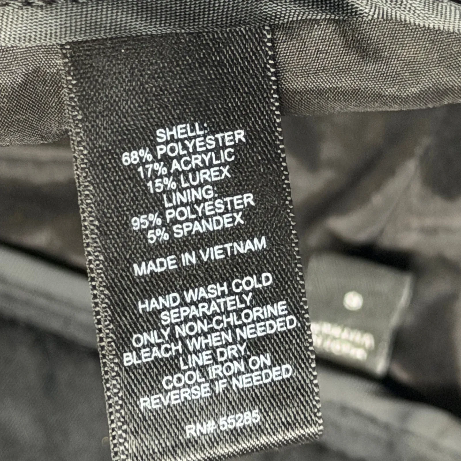 Express Tweed Shorts Women 6 Silver Metallic Black Pockets Cuffed Lined Party - Image 10