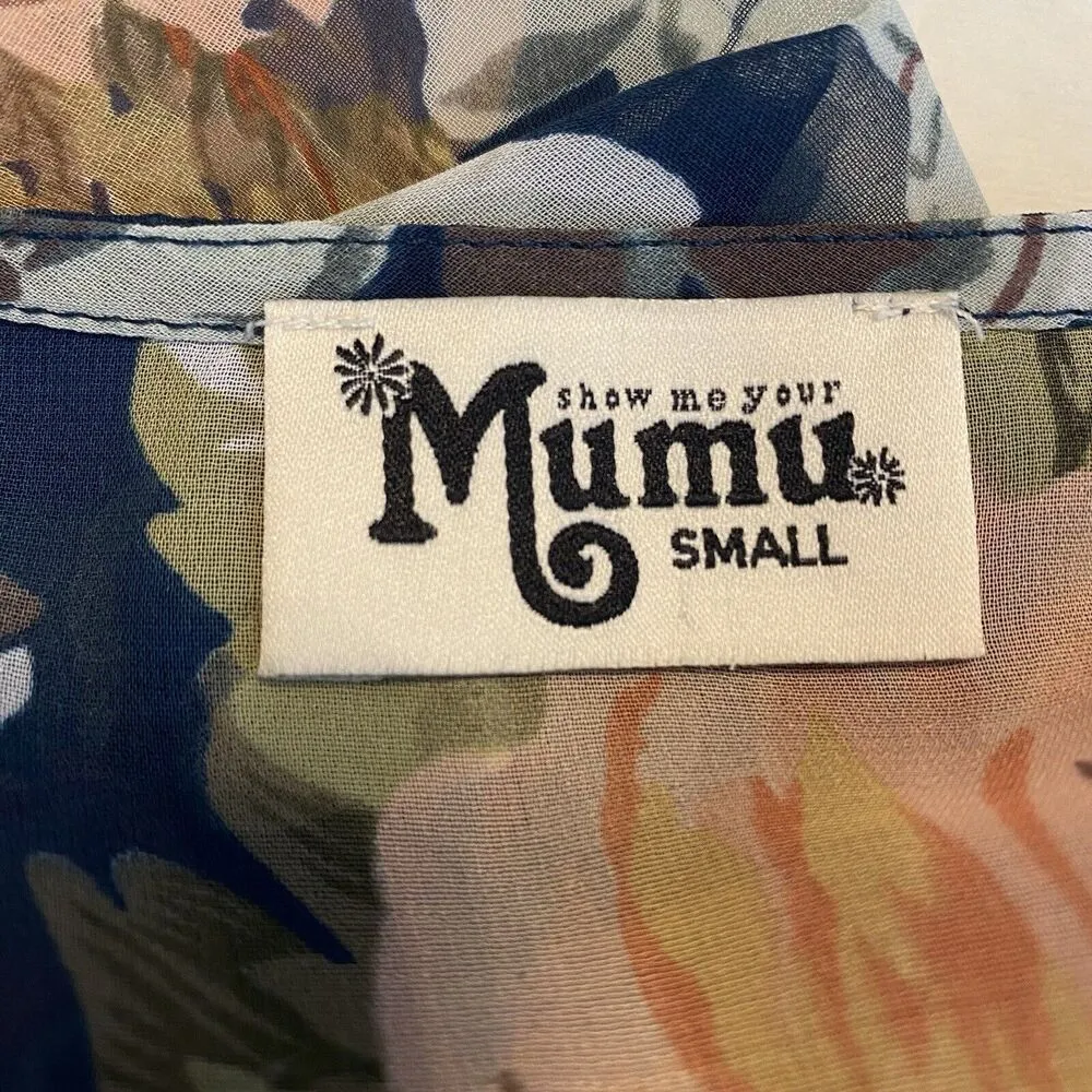 Show Me Your Mumu Poet Tie Top in Fall In Love Floral Print Blouse Size S Small - Image 6