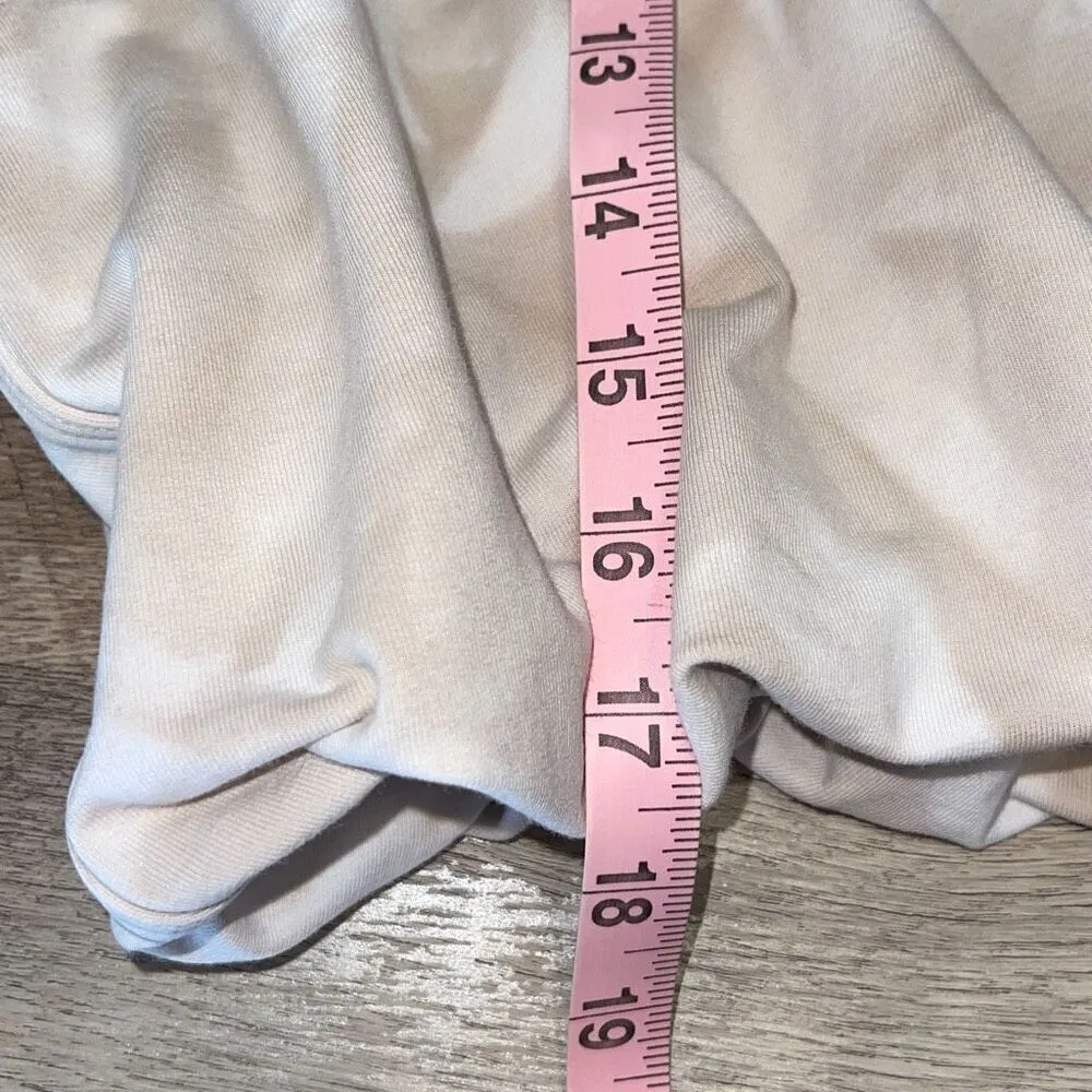 Lululemon Athletica Womens Cropped Long Sleeve Bubble Hem Hoodie Beige‎ Size 12 - Image 12