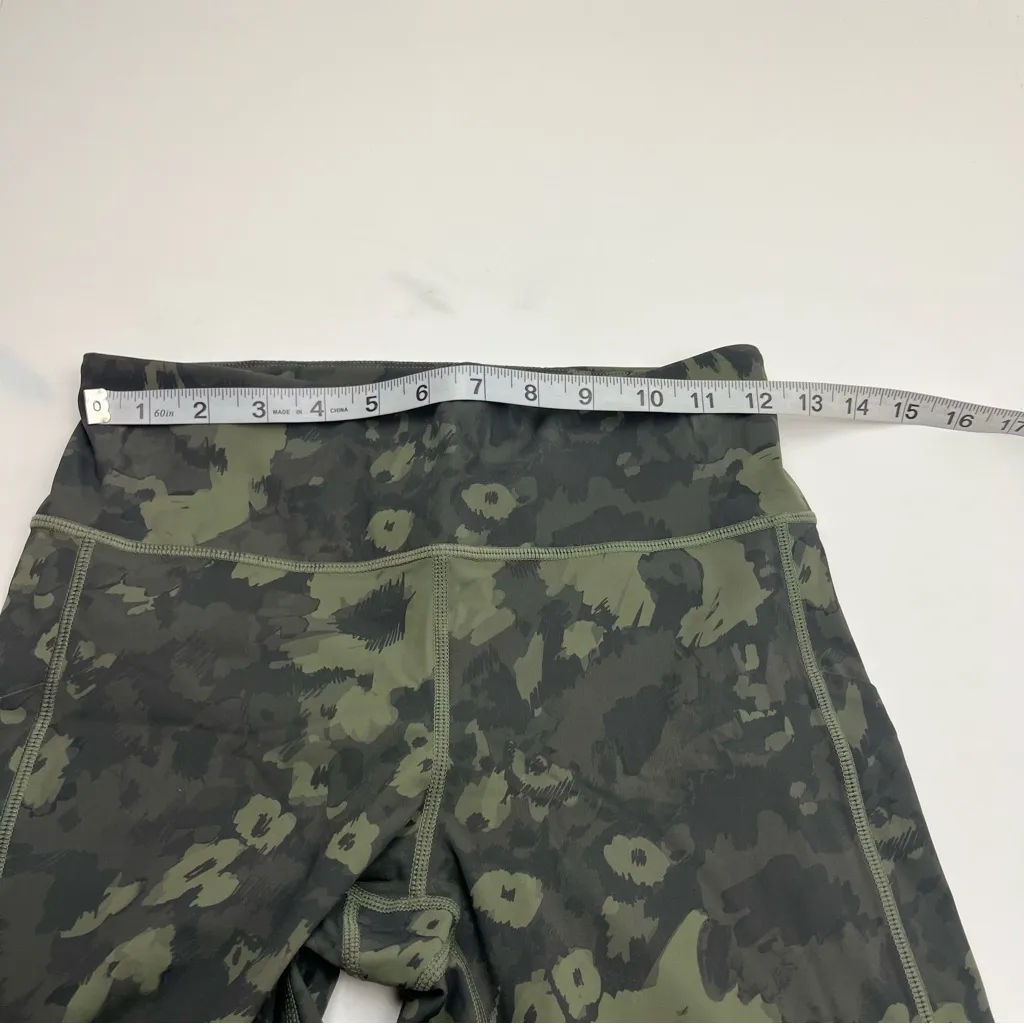 Vuori Stride Pocket Leggings Size Small Green Camo Women’s High Waist VW429 - Image 5