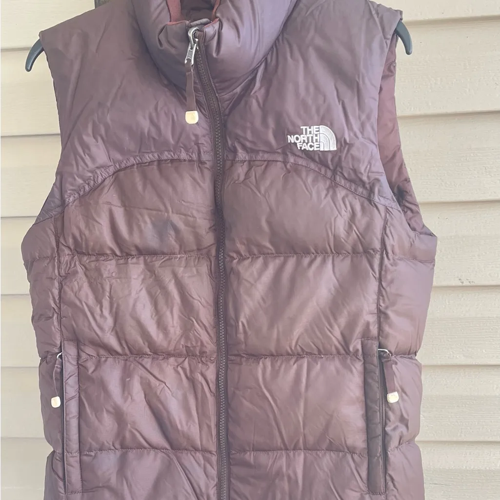 The North Face Vest 1996 Retro Nuptse 700 Puffer Down Chocolate Brown S GUC - Image 4