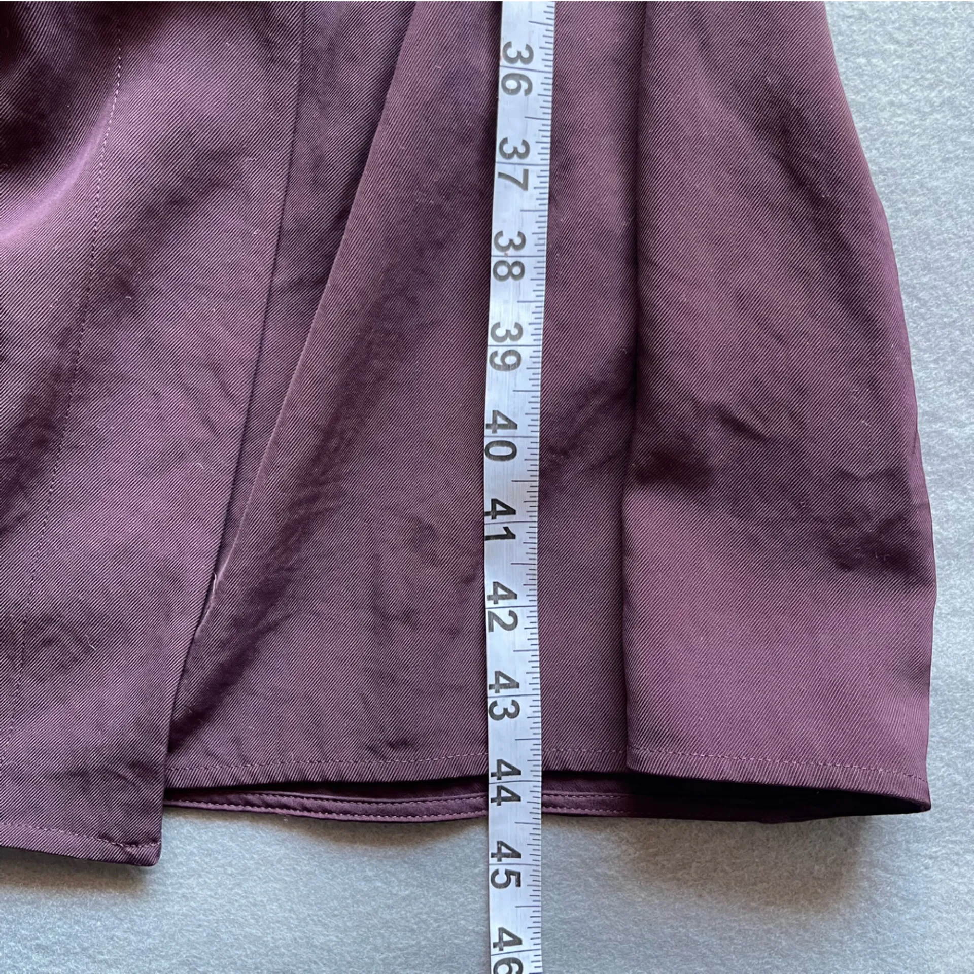 EVERLANE Japanese GoWeave Short-Sleeve Wrap Dress Plum Chocolate Brown Sz 2 Midi - Image 8