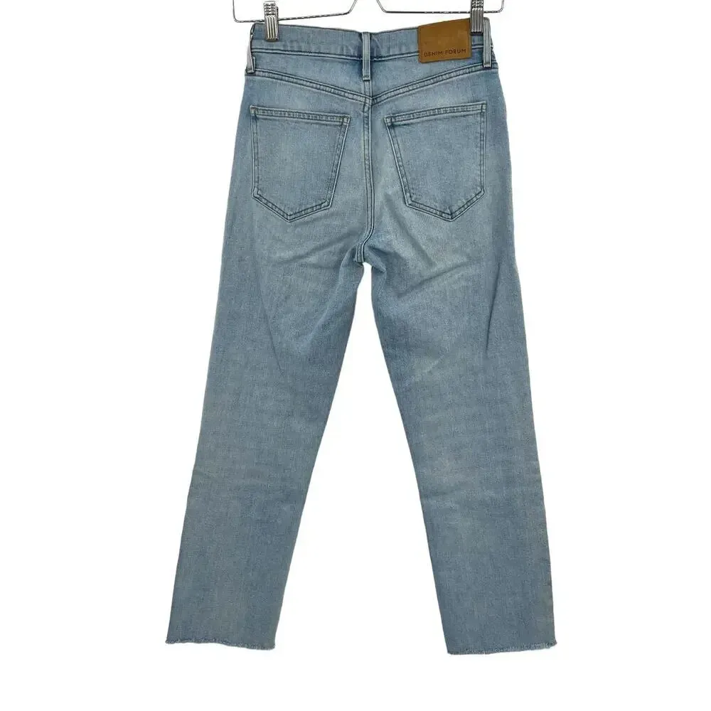 Aritzia Denim‎ Forum The Arlo High Rise Straight Jeans Medium Wash Blue Size 25 - Image 6