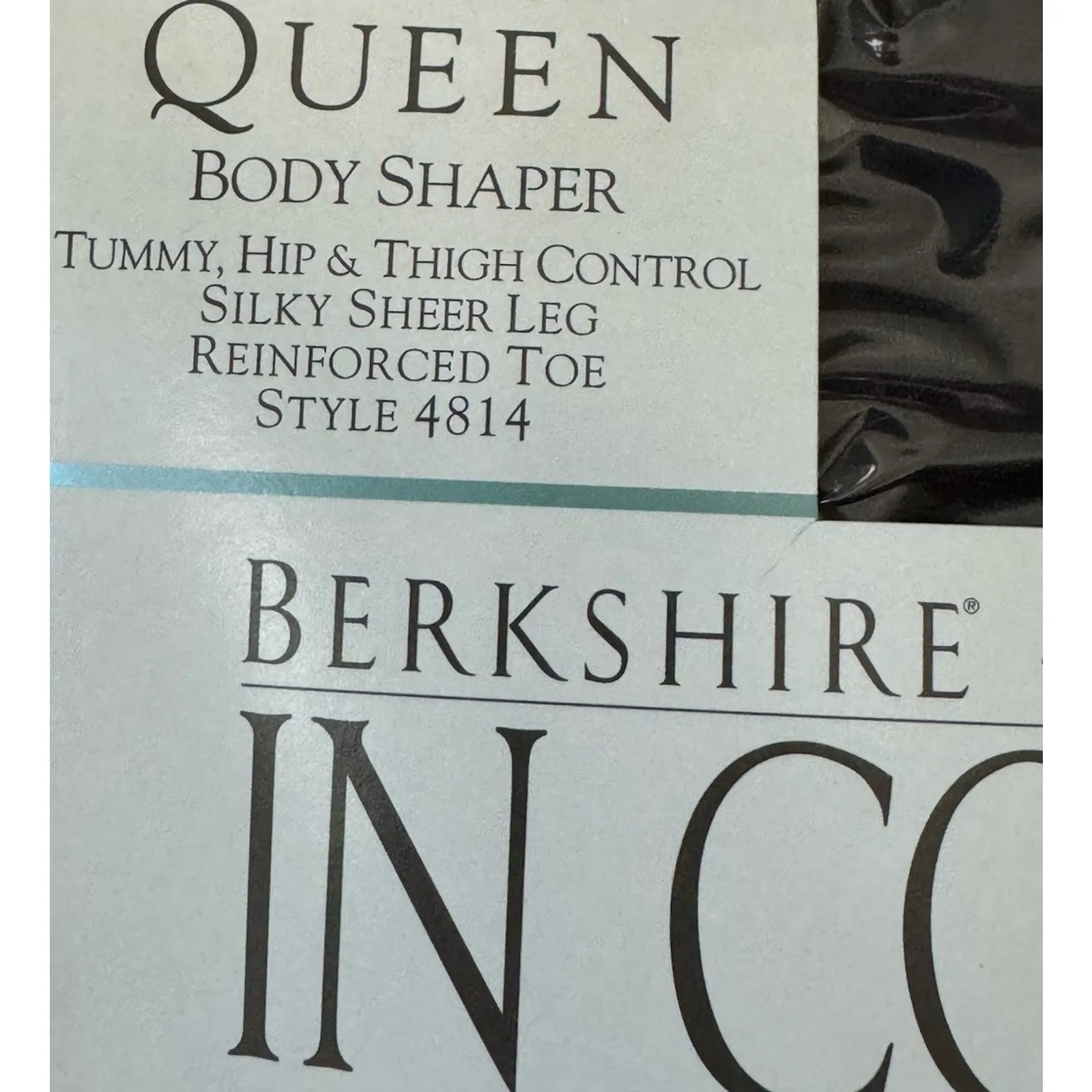 Berkshire Petite Queen Body Shaper Tummy Hip Thigh Control Off Black Silky READ - Image 4