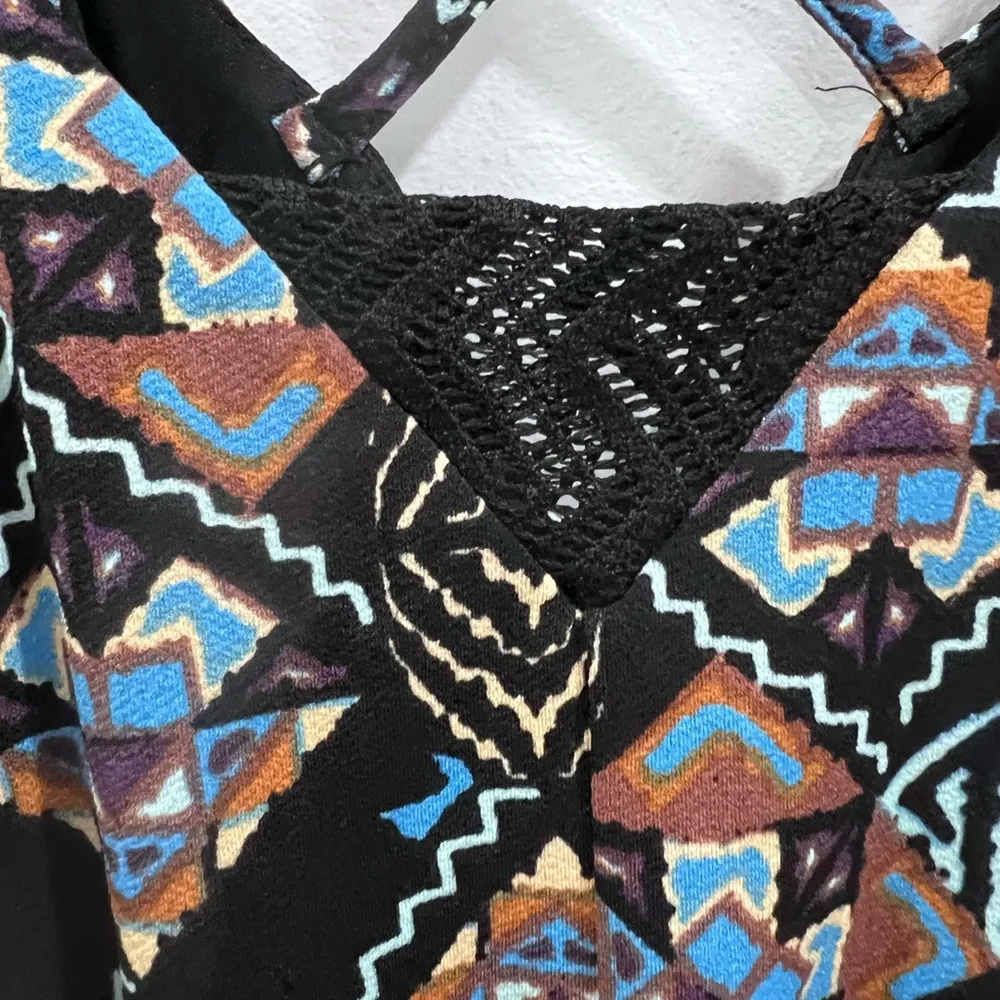 Strappy tribal print romper with pockets size small - Image 5