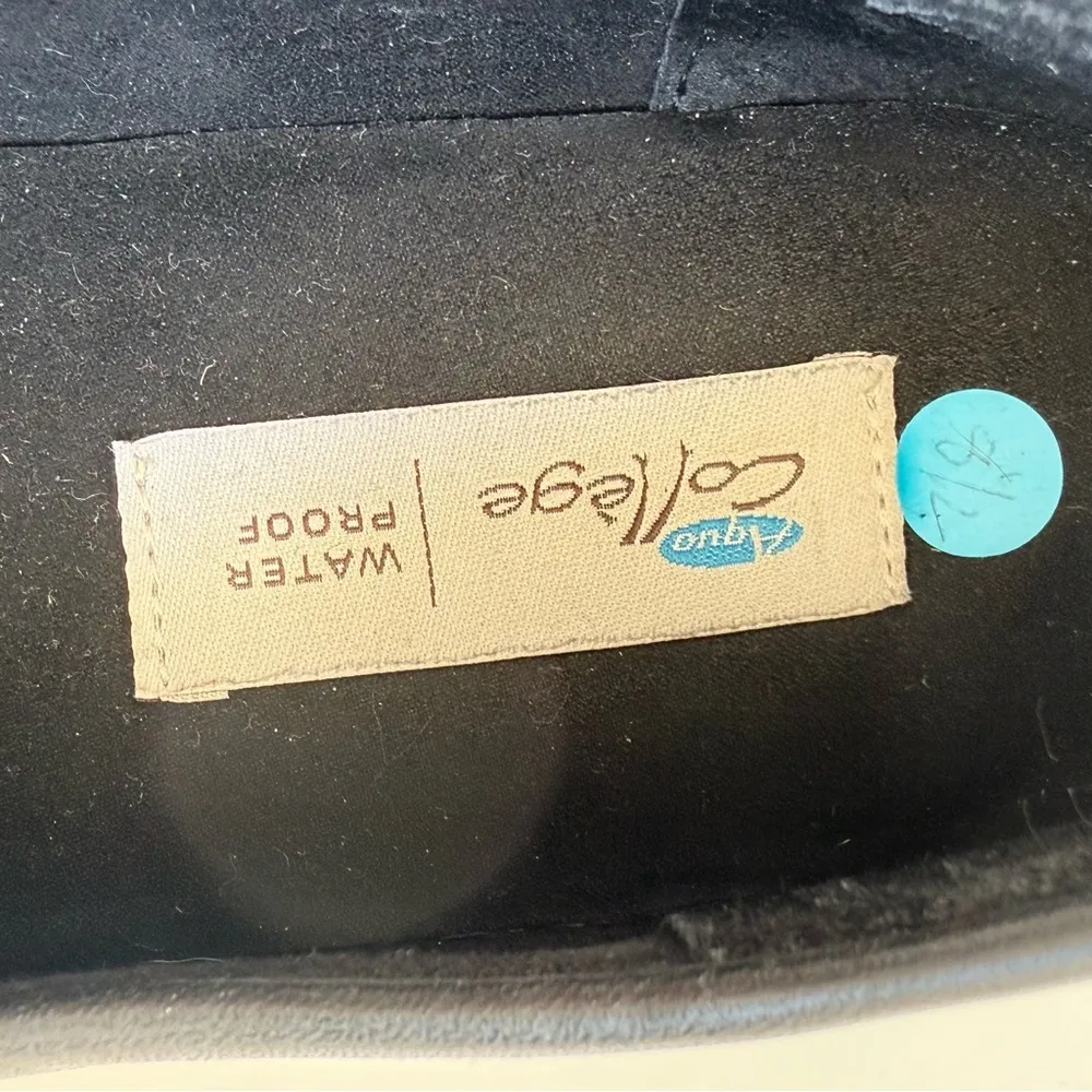 Black shoes Gold Slip-On Loafers with Chain luxury Detail size 8.5 - Image 5