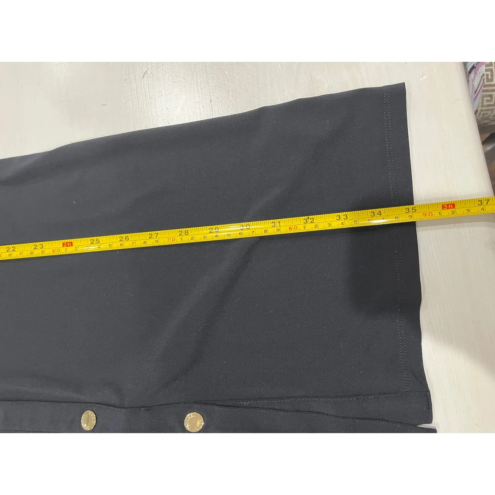 Michael Kors black‎ Shirt Dress Gold Chain Detail Career Wear Small - Image 6