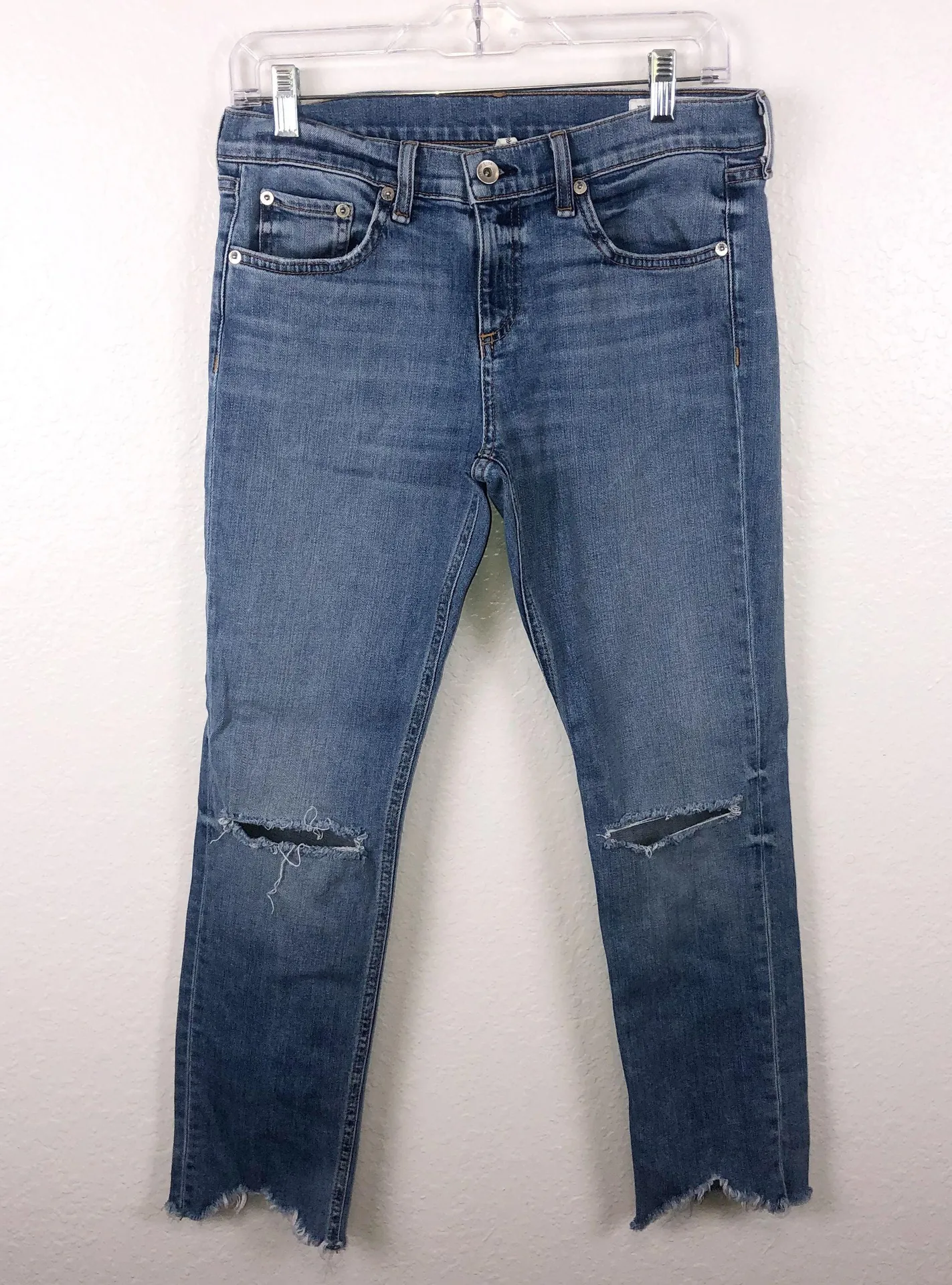 Rag and Bone Distressed Dre Capri Cropped Jean - Image 7