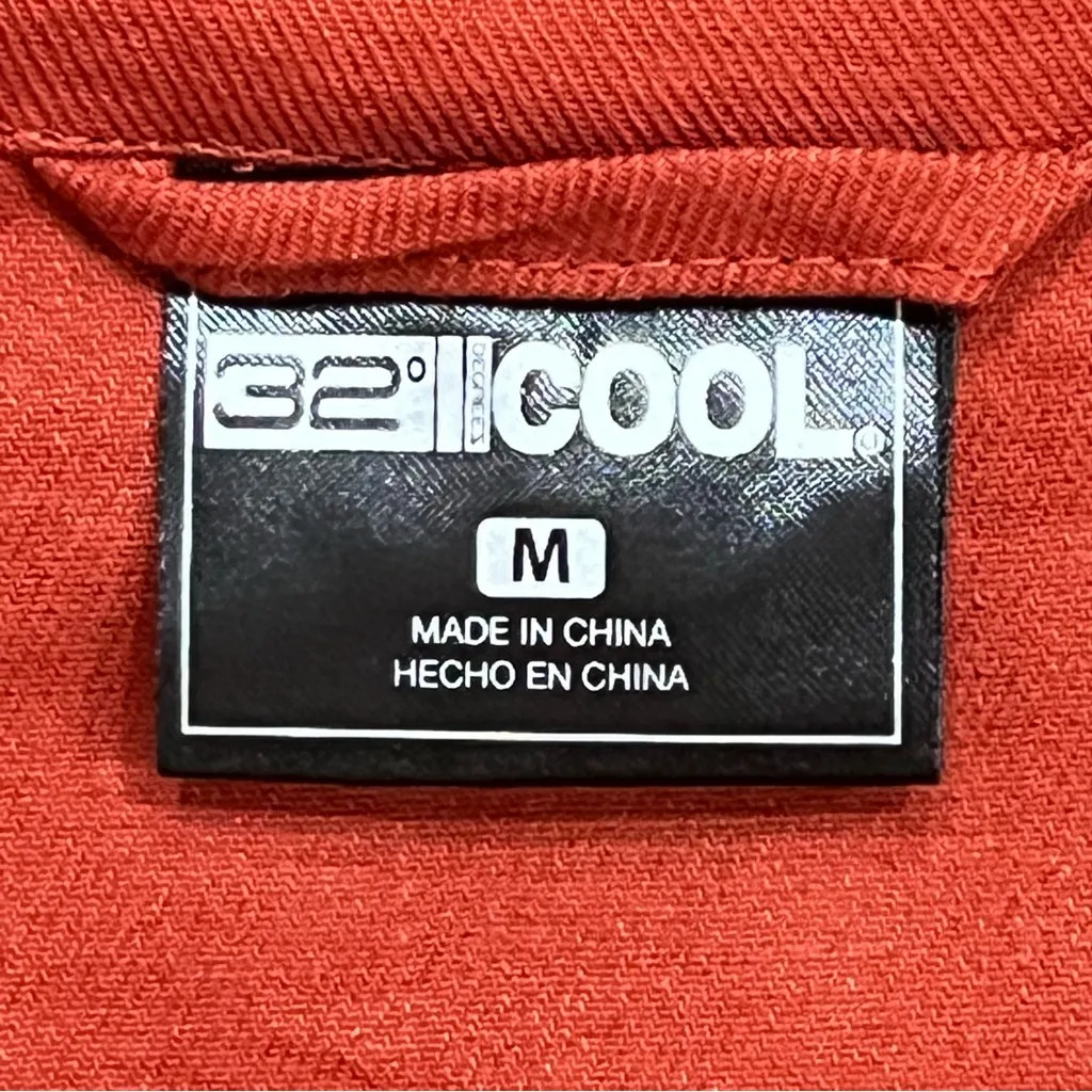 32 Degrees Cool NWT Burnt Orange Linen Blend Drawstring Jacket Size Medium - Image 9