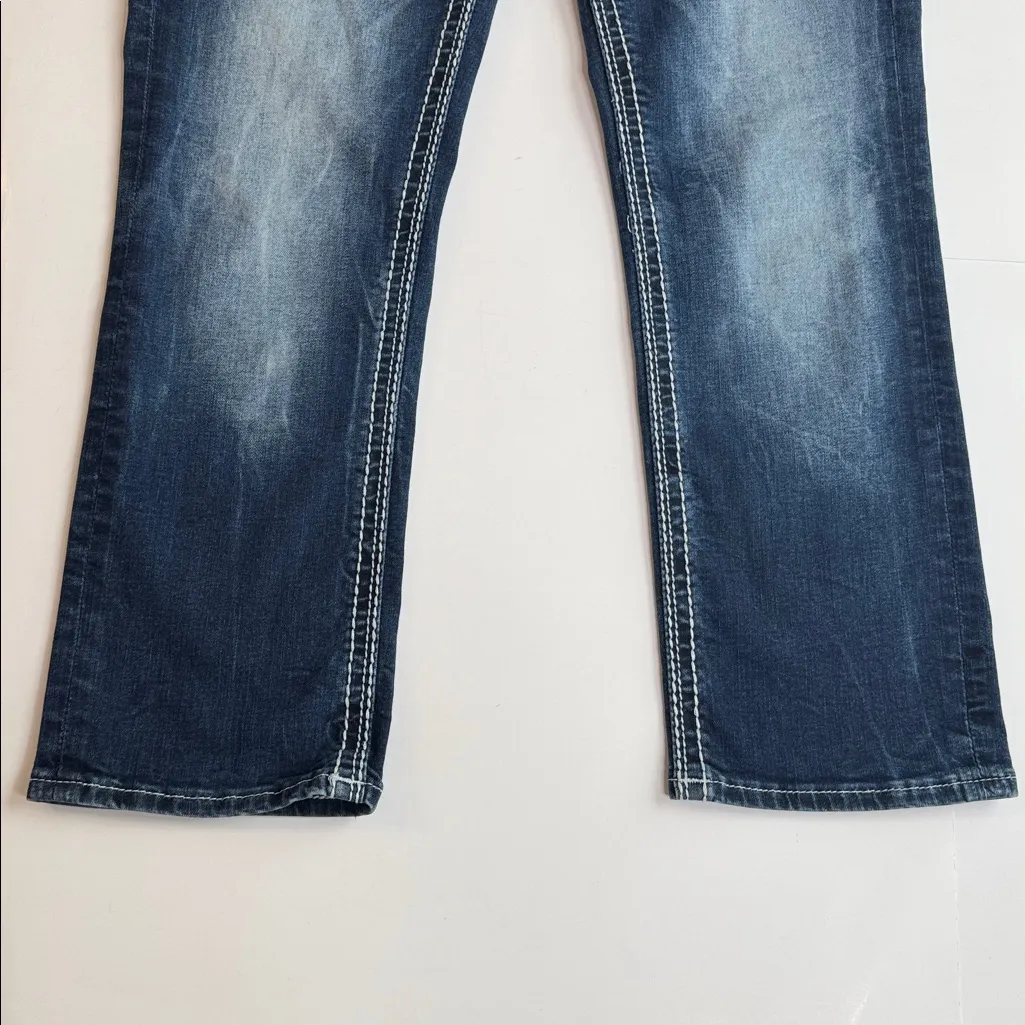 Rock Revival Meri Low Rise Crop Jeans with Embellished Pockets Size 29 - Image 4