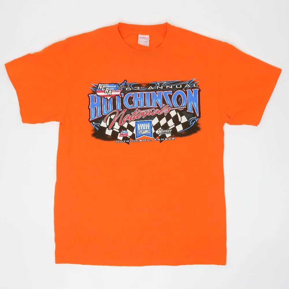 Neon Orange Hutchinson Nationals Sprint Car Racing Graphic T - Image 4