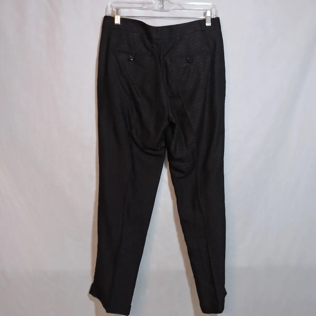 Banana Republic Avery Straight Cropped Cuff Navy Blue Geometric Print Pants Sz 4 - Image 7