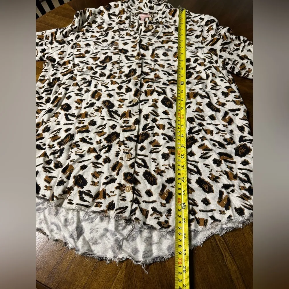 Show Me Your Mumu Marcella Shirt Cheetah Button Up Shirt Boho Chic Size XS - Image 7