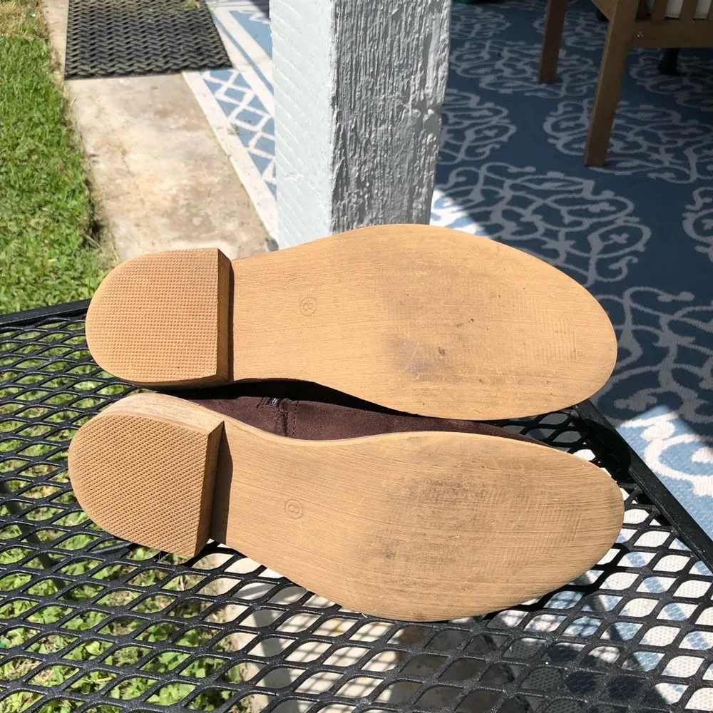 SEVEN BESTIE BOOTS 8 BROWN ANKLE BOOT ZIP UP FAUX SUEDE Cisco Kid Bootie - Image 5