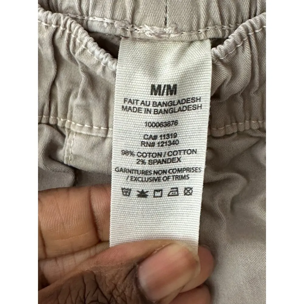 Garage Cargo Pants High Waist Drawstring Closure Elasticized Cuffs Pockets Sz M - Image 4