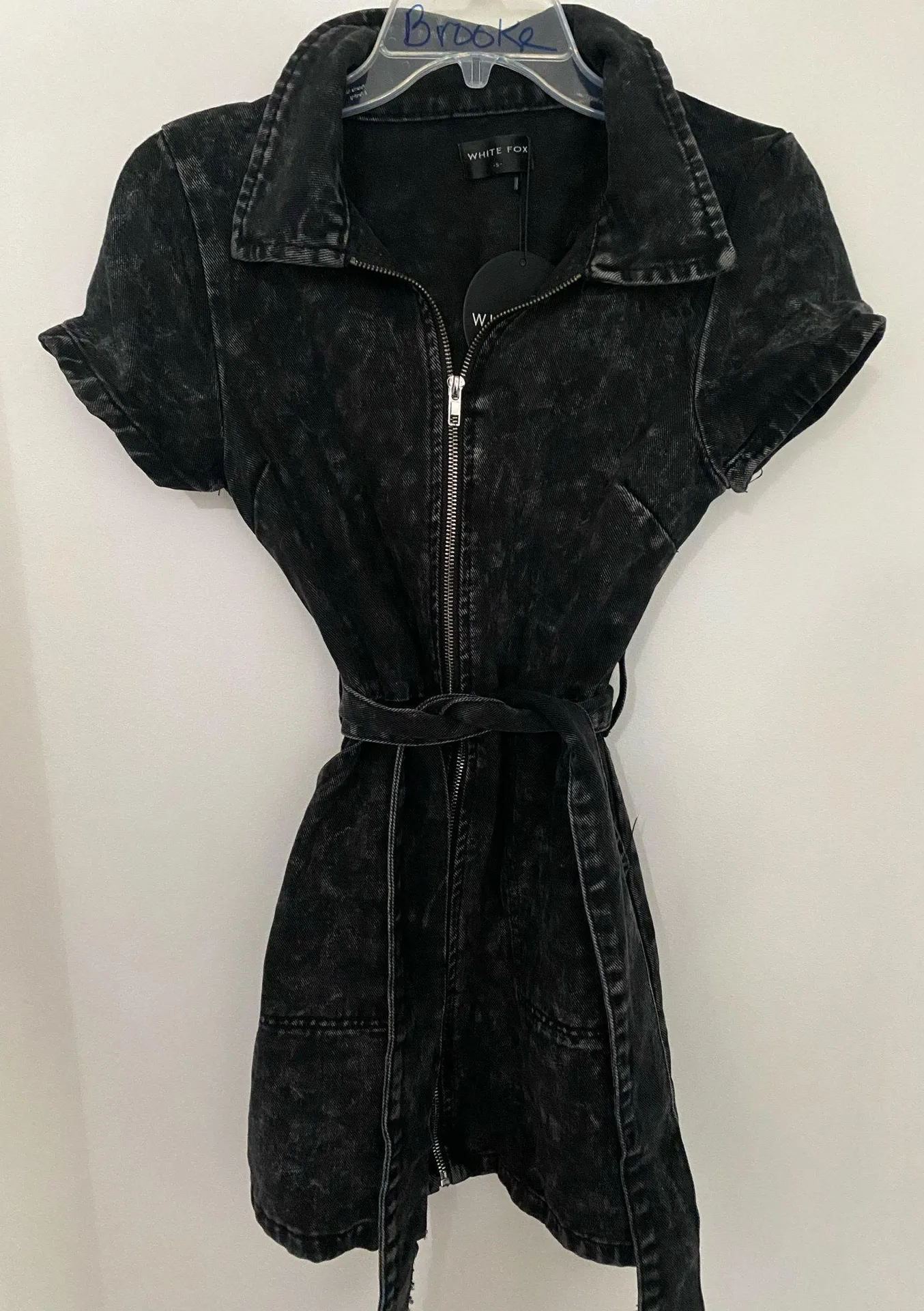 White Fox Boutique Mini Dress Acid Black Sm - Image 2