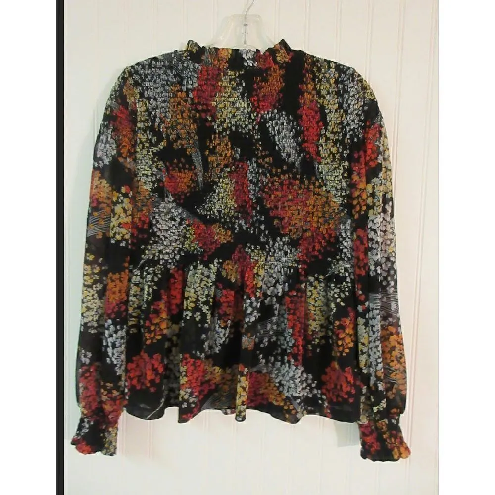 Anthropologie top by Akemi & Kin floral print 100% poly sz Small - Image 2