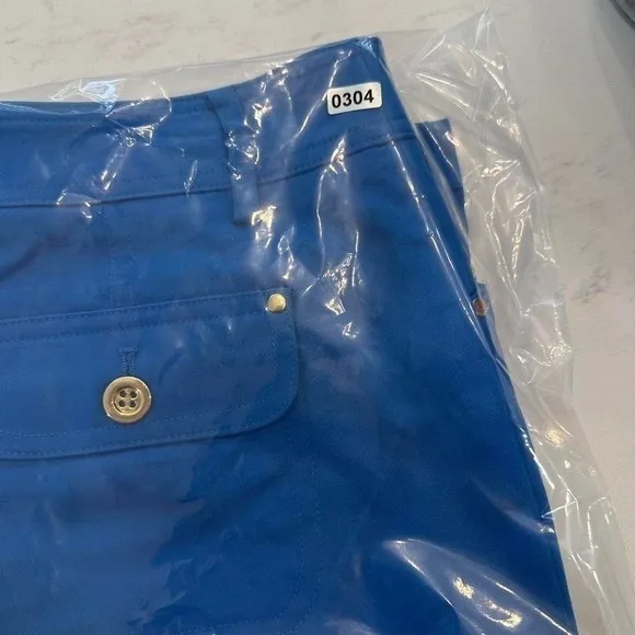 Cache Shorts 0 Womens Royal Blue Bermuda Casual 11 Inseam Knee-Length - Image 9