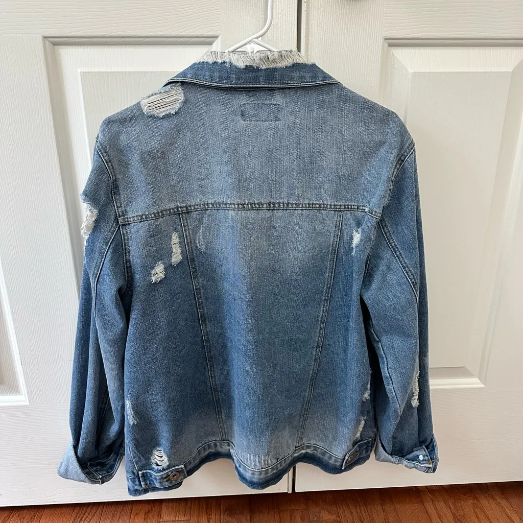 Ci Sono Light Blue Distressed Jacket - Image 2