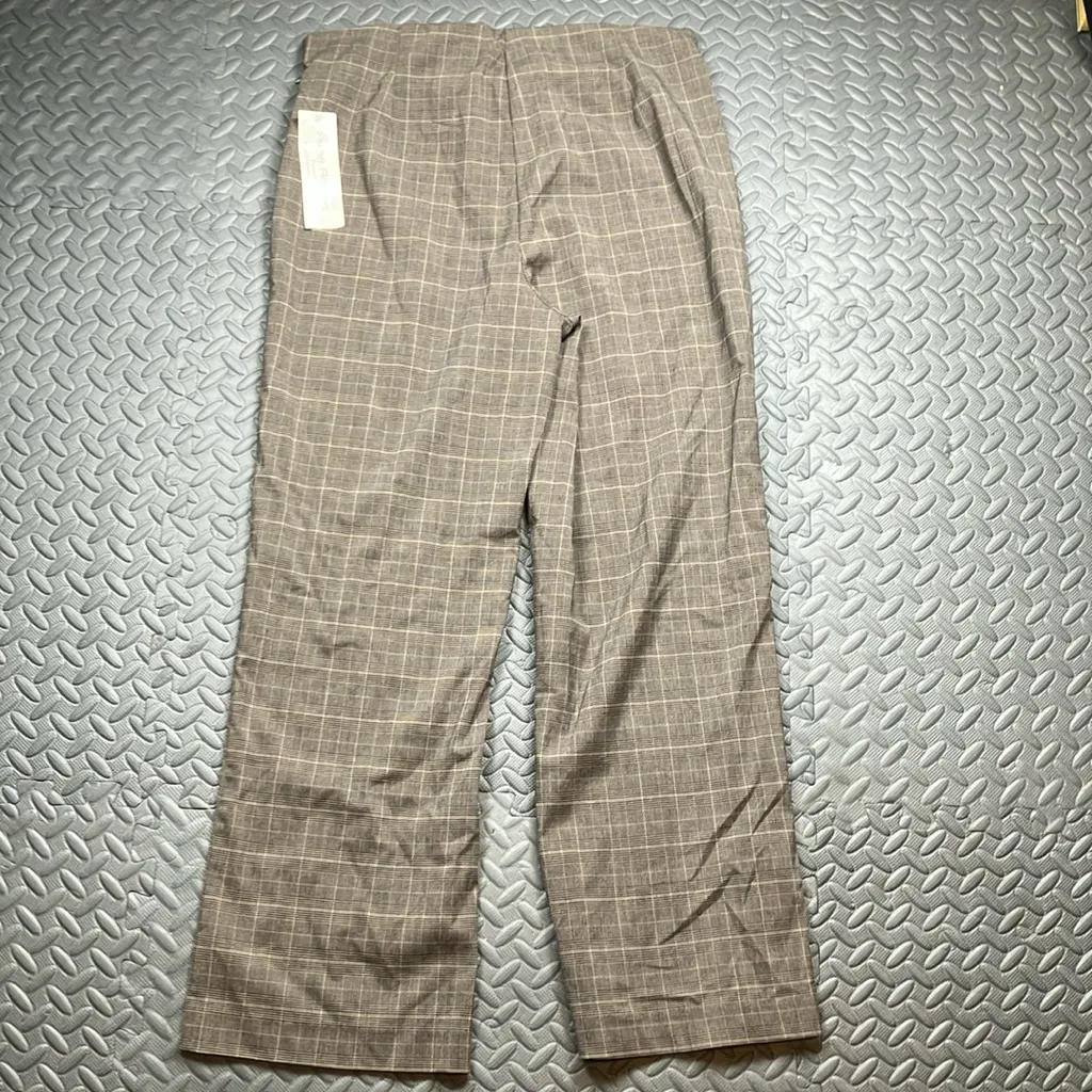 Rena Rowan Women’s Beige Checkered Dress Pants Size 12 Petite - Image 4