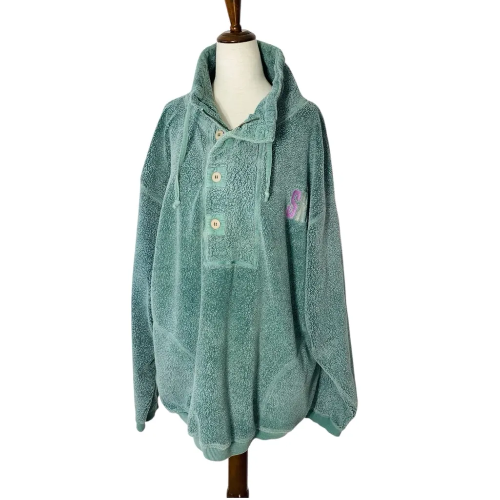 VINTAGE MODODOC Ski Fleece Pullover Blue Size 3X - Image 4