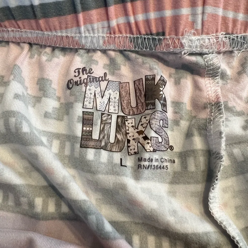 NWT Muk Luk Geometric Soft Leggings Size L - Image 6