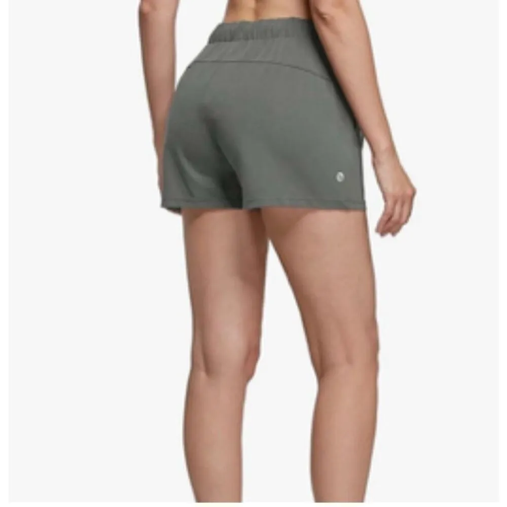NWT Womens Baleaf Gray Pull-On Waist Drawstring Athletic Dri-Fit Shorts - Sz M - Image 2