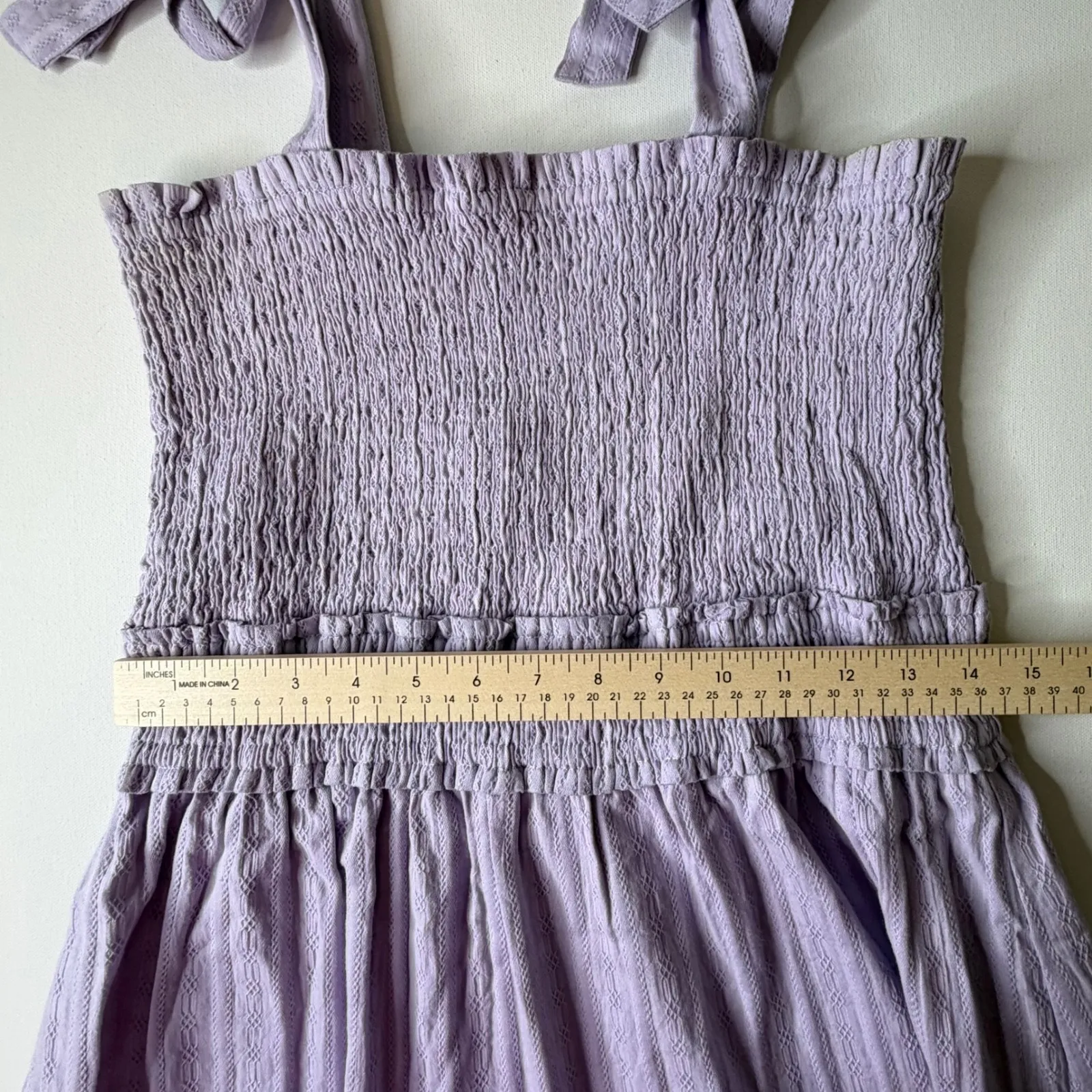 NWT Lost + Wander Angel in Disguise Maxi Dress Medium Lavender Smocked Cottage - Image 10